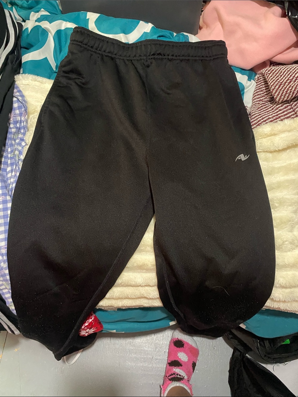 Teens Black Athletic Sweatpants - Comfort Fit